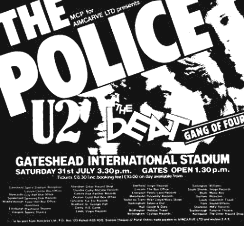 July31st 1982 International Stadium Gateshead Tyne and Wear